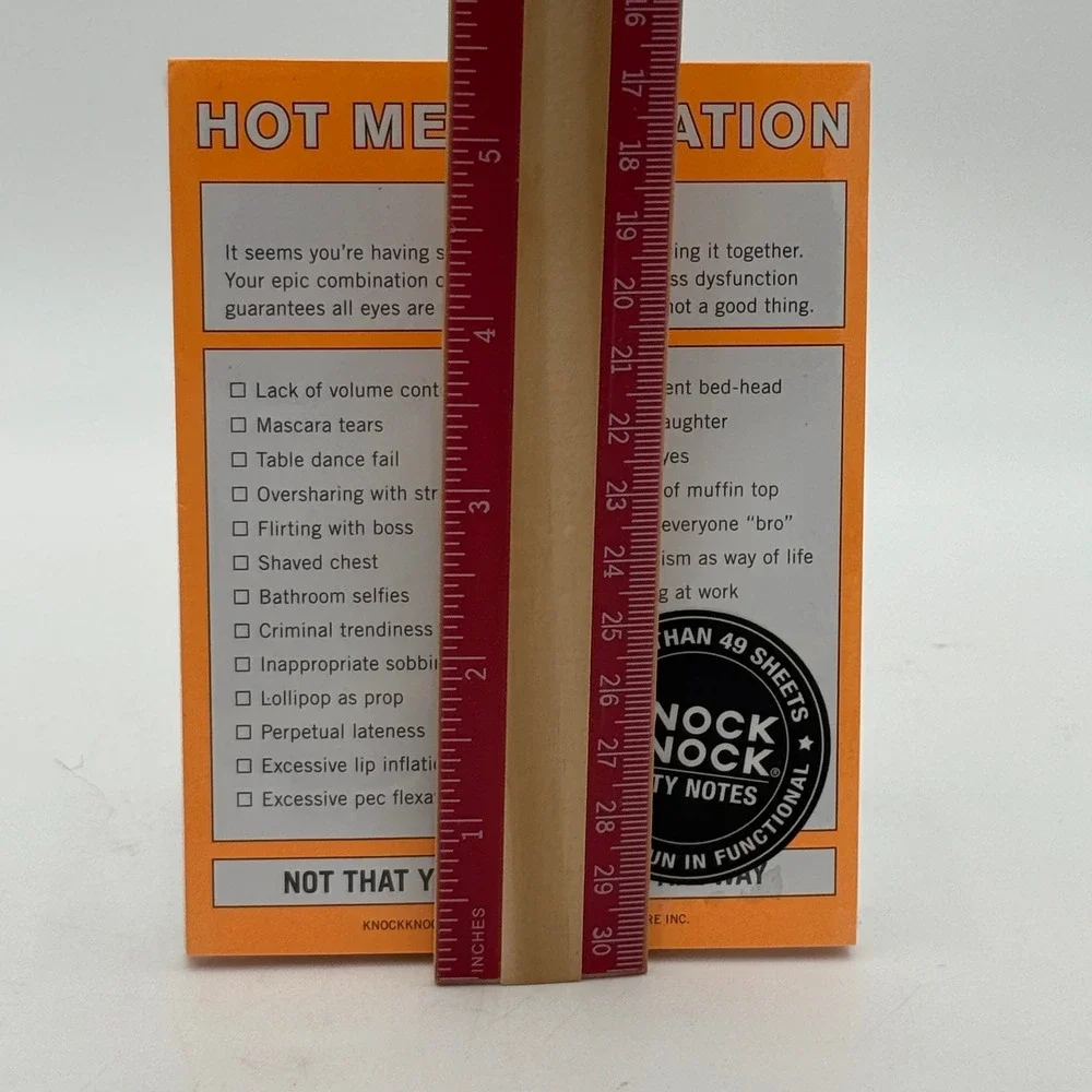 Knock Knock Nifty Notes Hot Mess Citation Notepad Gag Gift 50 Sheets Orange